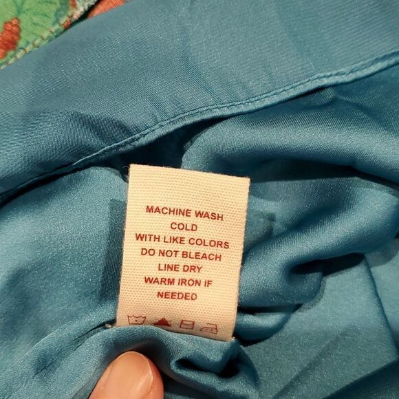 Chelsea & Violet Sherwood Forest Green Paisley Long Sleeve Dress Sz S New - Picture 13 of 13